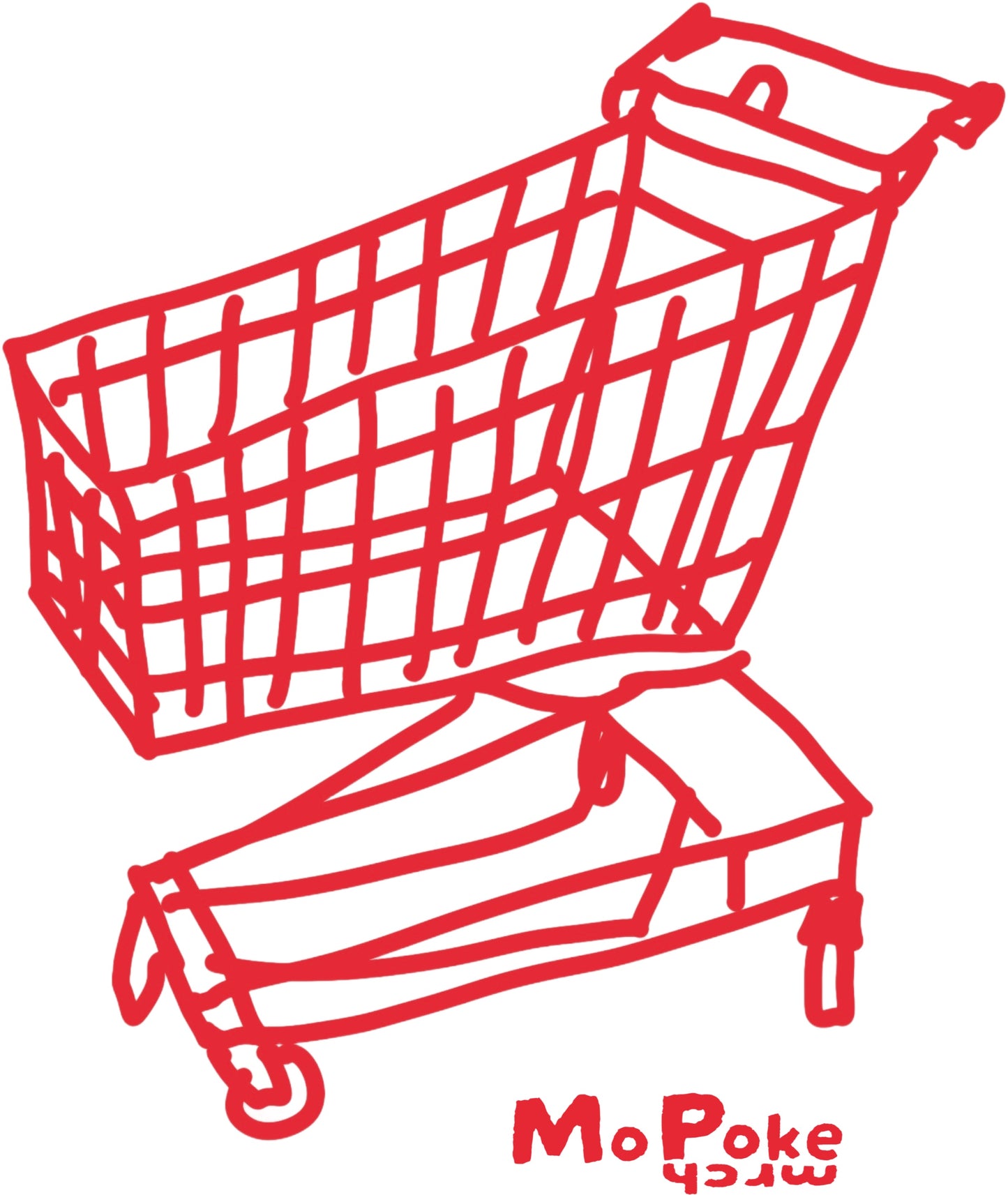 Red shopping trolley