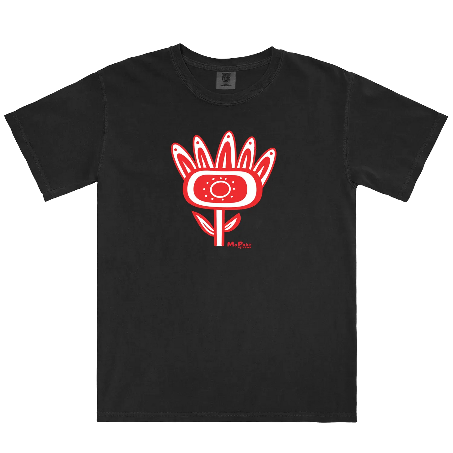 Black front flat lay