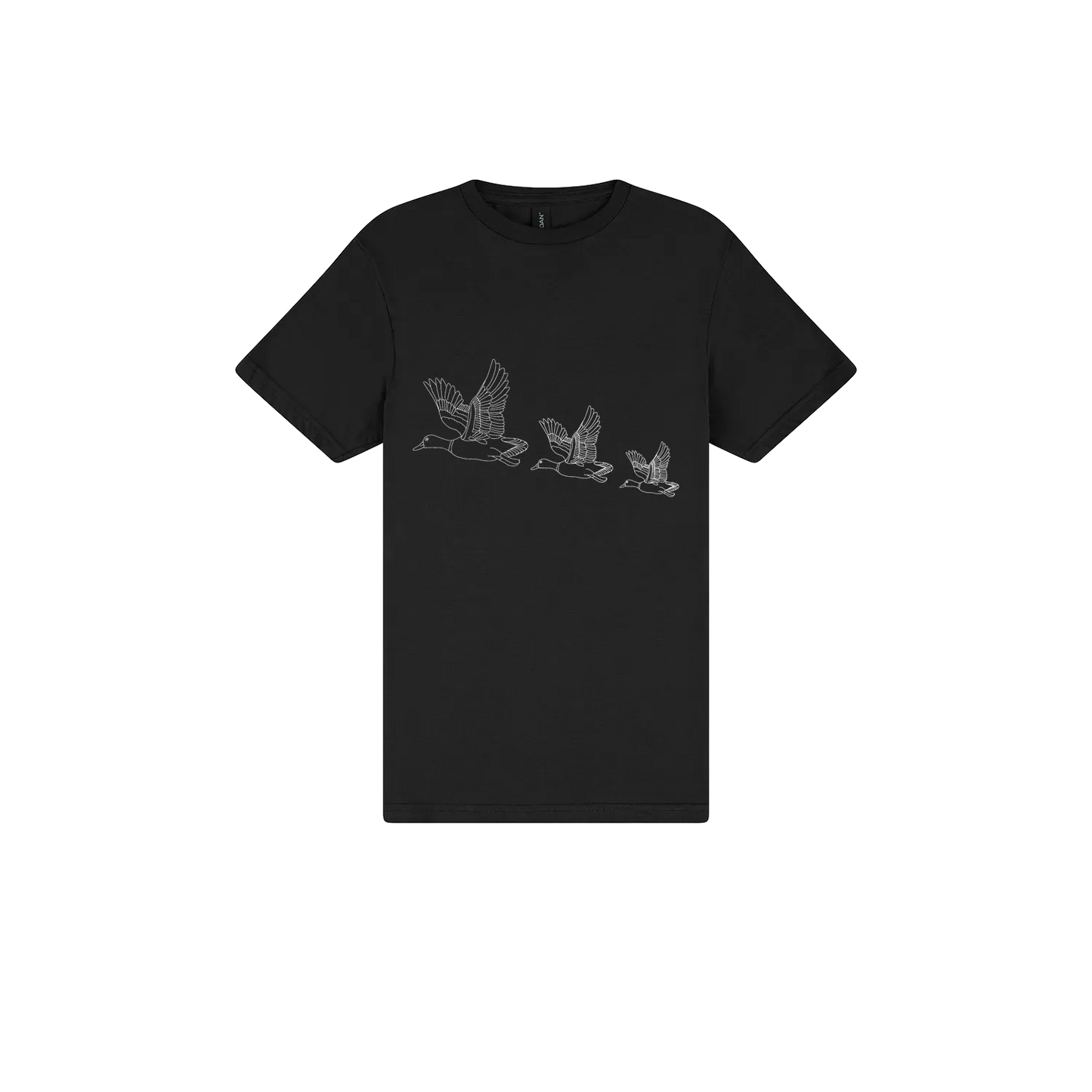 Black front flat lay