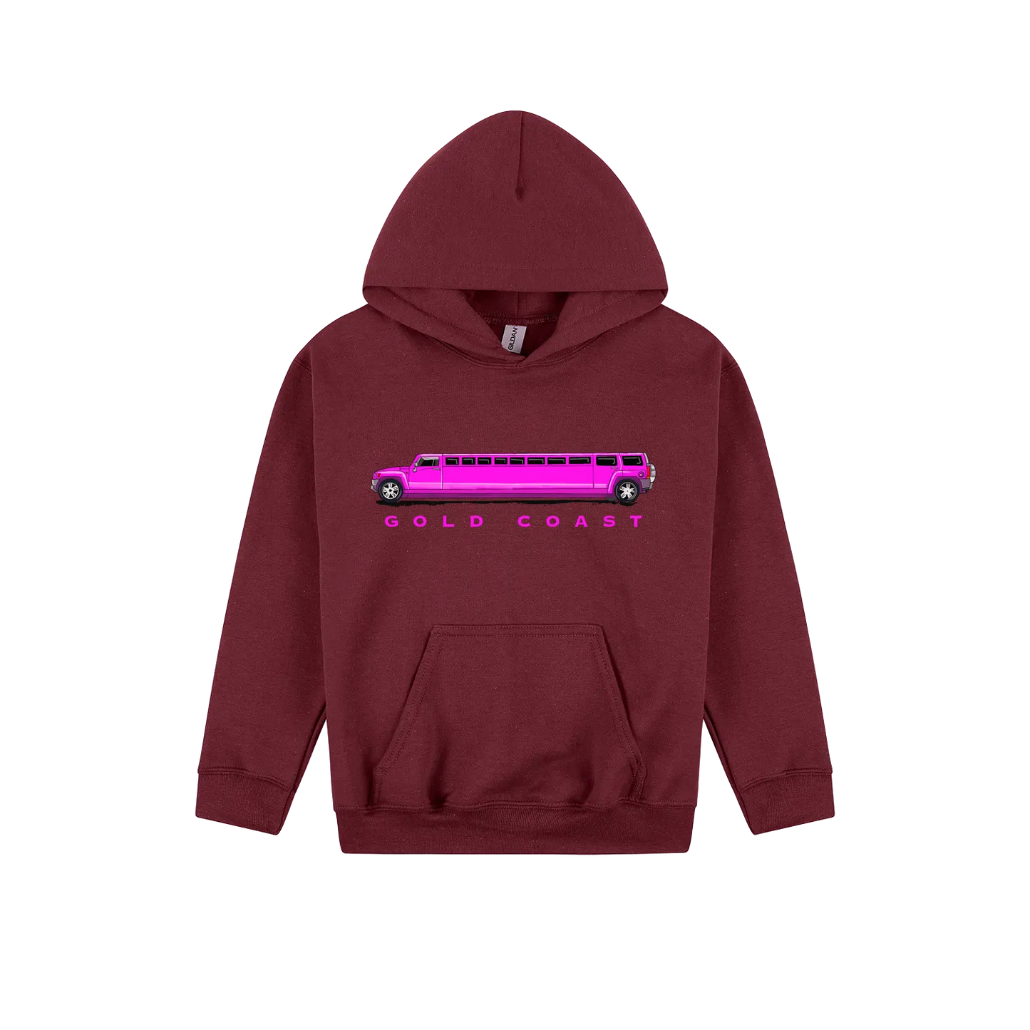 Maroon front flat lay