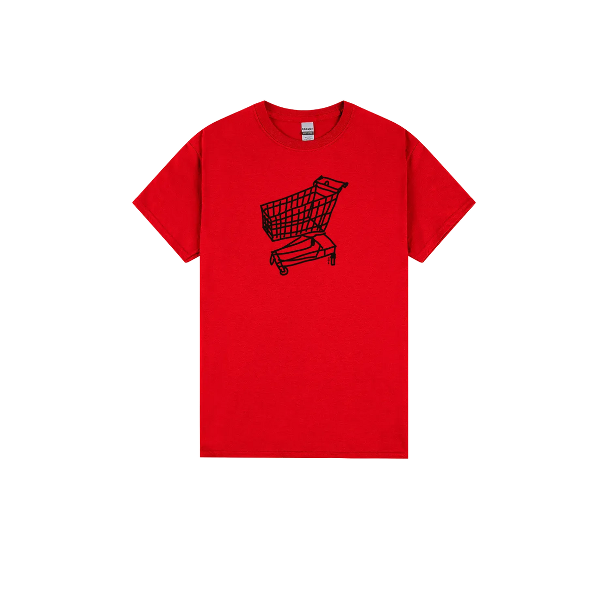 Red front flat lay