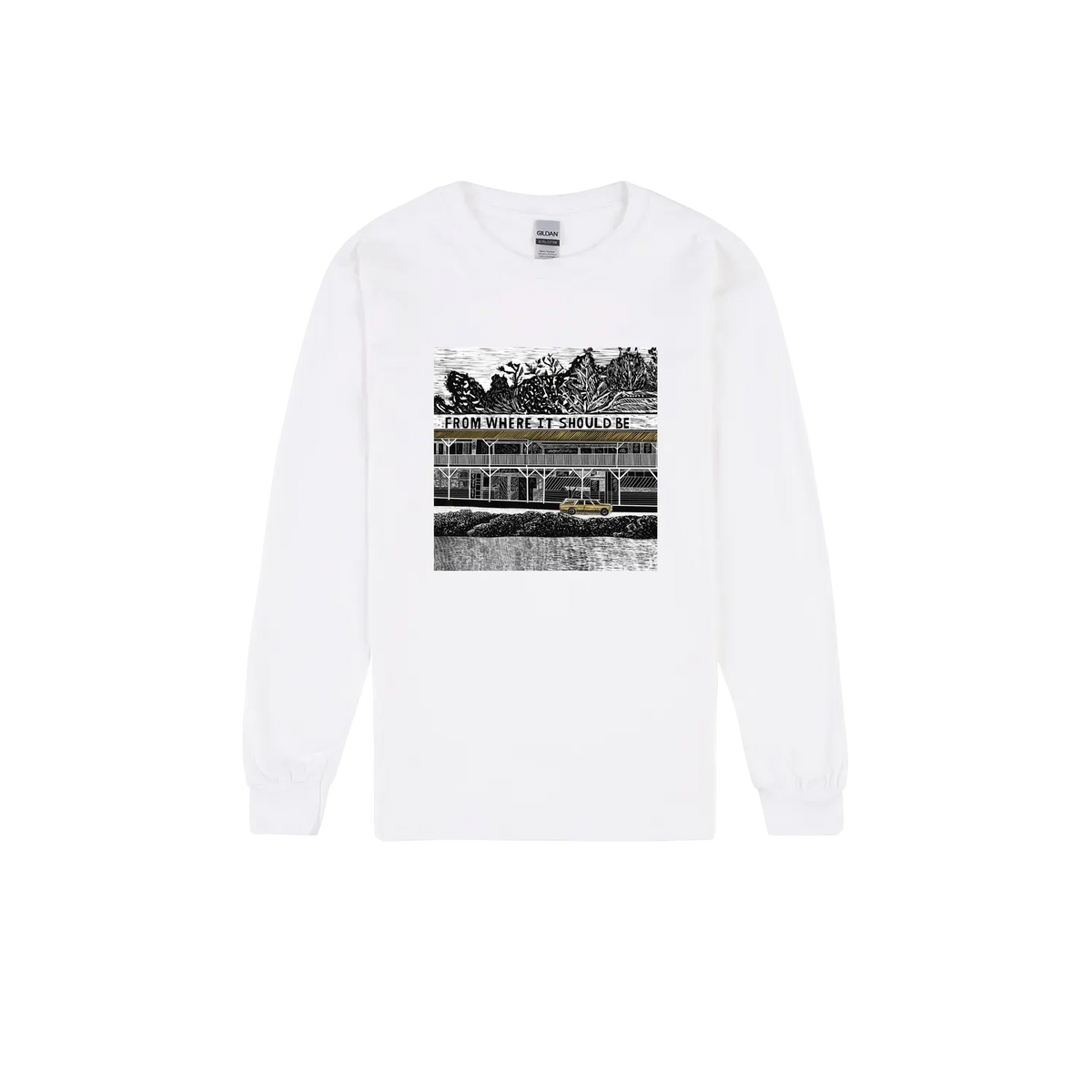 White front flat lay